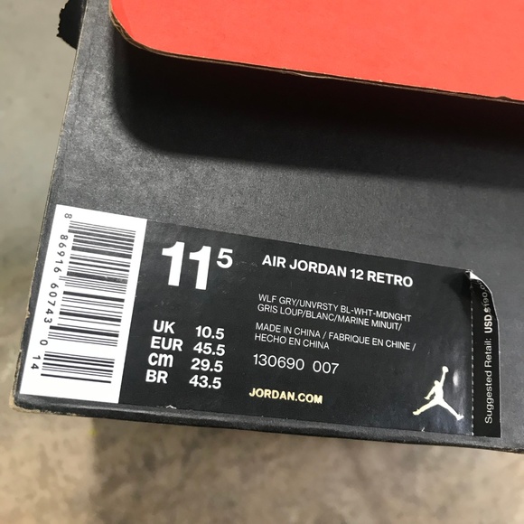 Jordan 12 Retro University Blue Size 11.5 (Used) - Picture 6 of 6